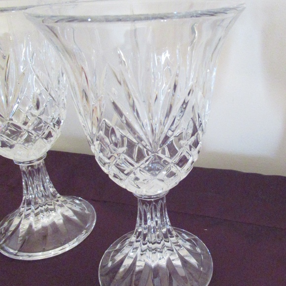 Lead Crystal Tulip Goblets - Picture 2 of 10
